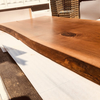 天然木　日本国産　一枚板　ウォールナット