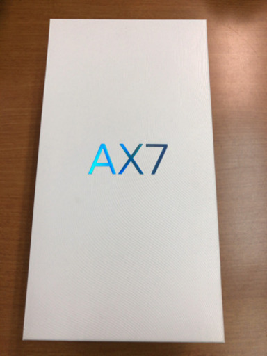美品・初期化済・消毒済】 OPPO AX7 ブルー (保護ガラス・手帳型ケース 