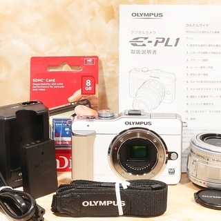 ★極上美品級＆すぐ使えるSDカード★オリンパス E-PL1 レンズキット ☆極上美品級＆すぐ使えるSDカード☆オリンパス E-PL1 レンズキット