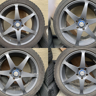 ４本　スタッドレス付き　RAYS(レイズ) VERSUS(ベルサス) CAMPIONATO SS6 SS7 17インチ　7Ｊ　+42　4本