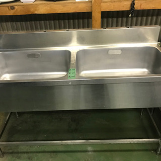 業務用二槽シンク　(幅1500x奥行600x高さ1000)