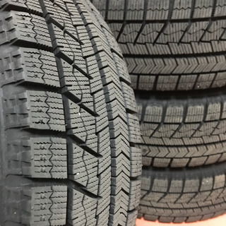 135-4ブリヂストンVRX155/65R14WARENアルミホイール付4本セット14×4.5J +45 バリ山イボあり2019年製造BRIDGESTONEスタッドレスタイヤ