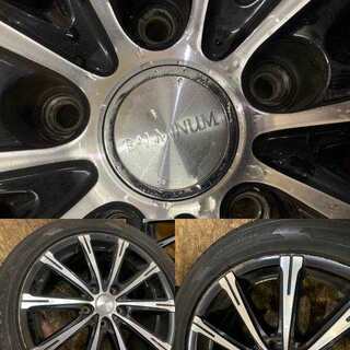 【Firestone WIDE OVAL 215/50R17】夏タイヤ 4本【BS BALMINUM 社外 17インチ 7J5HPCD114.3+53】ブラポリ 　(VTG125) クレジットカード QR決済可能