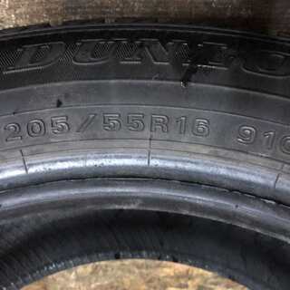 DUNLOP WINTER MAXX WM02 205/55R16 16インチ スタッドレス 4本 2016年製 リーフ アクセラスポーツ インプレッサG4等　(TE249) クレジットカード QR決済可能