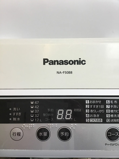 【送料無料・設置無料サービス有り】洗濯機 2016年製 Panasonic NA-F50B8 中古