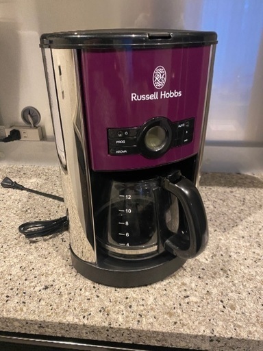 春新作の Russell Hobbs ラッセルホブス　コーヒーメーカー　パープル コーヒーメーカー