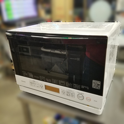 【東芝/TOSHIBA】オーブンレンジ 石窯オーブン ER-ND7（W) 2016年製 50/60Hz 角皿付き グランホワイト 【自社配送は札幌市内限定】