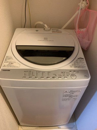東芝洗濯機　6kg TOSHIBA 2019年製 譲ります　AW-6G6(W)