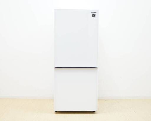 新品同様★シャープ/SHARP 2ドア 冷凍冷蔵庫 137L SJ-GD14E 2019年 クリアホワイト 付け替えどっちもドア ガラスドア