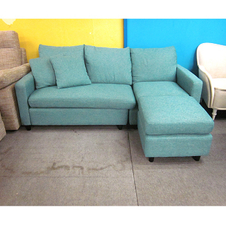 鮮やかなターコイズブルー セパレート L字ソファ】幅187cm 左右