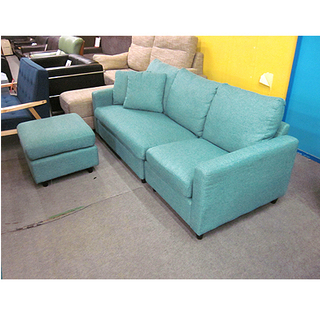 鮮やかなターコイズブルー セパレート L字ソファ】幅187cm 左右
