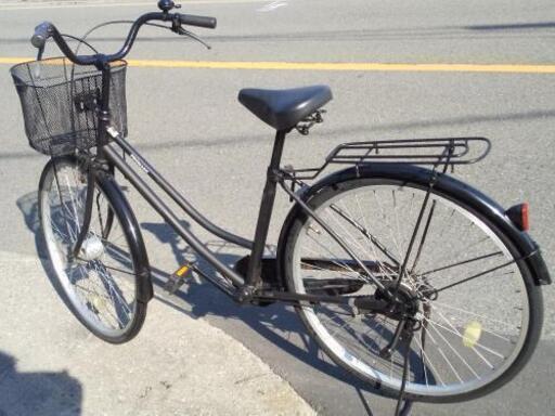 ♪ジモティー特価♪明るい自動点灯ＬＥＤオートライト付き２６型中古自転車　黒