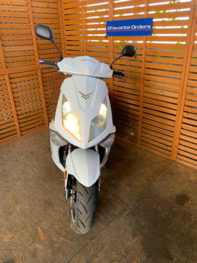 バイク屋さんで整備されたSAMPO１２５白