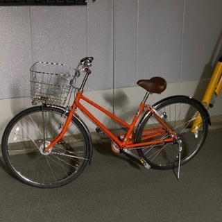 BRIDGESTONE自転車　3段変速 BRIDGESTONE 3段変速 LEDオートライト オレンジ 美品