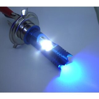 ★先端BLUE LED付 LEDヘッドライト H4 Hi/Lo ...