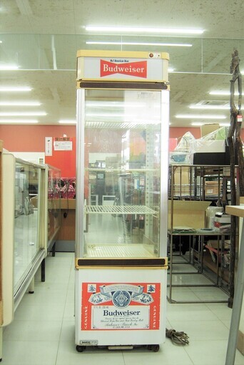 現状品 バドワイザー 冷蔵ショーケース 43☓44☓141cm サンヨー SSR-165A 飾り棚 キャビネットとして 苫小牧西店