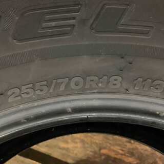 BS DUELER H/T 255/70R18 18インチ 夏タイヤ 4本 2019年製 新車外し JEEPラングラー等 (VTP69) クレジットカード QR決済可能