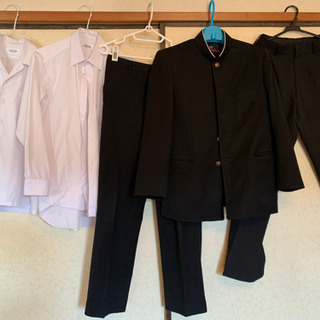 福岡　中学　学ラン　学生服上下、夏ズボン、ワイシャツ、合計8点
