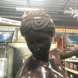 店舗同時販売中】ブロンズ像 水浴女性 約160cm