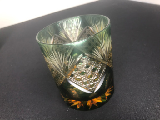 江戸切子 太武朗工房 琥珀オールドカゴメ紋 ペアグラス【愛品倶楽部柏店】 江戸切子 太武朗工房 琥珀オールドカゴメ紋 ペアグラス【愛品倶楽部柏