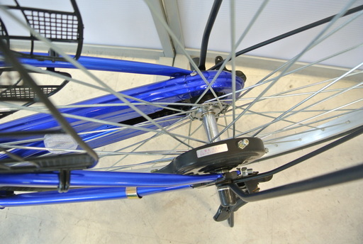 26インチ 自転車 シティーサイクル ママチャリ MILK 青 ブルー ワイヤー錠付き