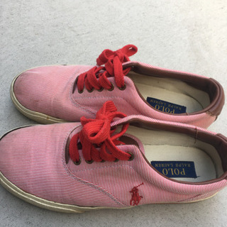 ポロ　ラルフローレン   靴　26cm 春らしいピンク色