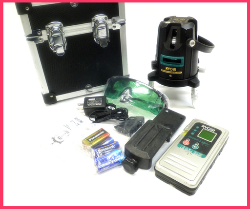 [N0315H] RYOBI リョービ　レーザー墨出し器　HLL-300G　グリーンレーザー 動作品 電動工具 大工道具