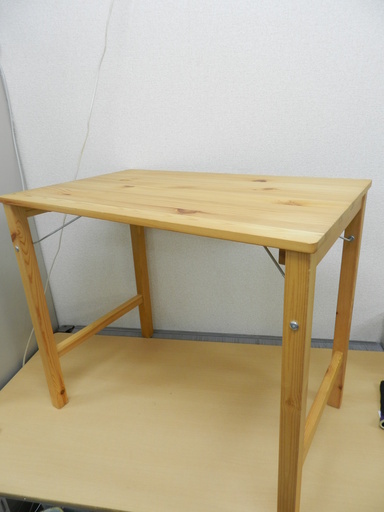 無印良品 天然木 パイン材 折りたたみ机 幅80㎝