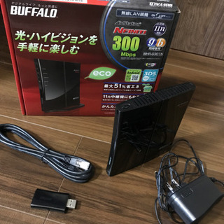 【中古】無線LANルーター+無線LAN子機 WHR-G301N&...