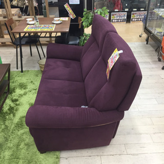 3/19 福岡 和白 定価28万円 1年前に購入 カリモク 2Pソファー ZETAシリーズ Chitano パープル