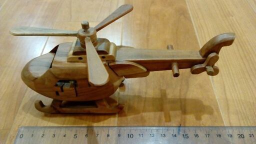 【楽天出品有】手作り木製模型ヘリコプター