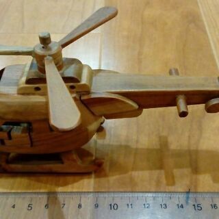 【楽天出品有】手作り木製模型ヘリコプター