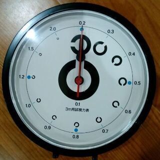【類似品希少】ランドルト環視力表付き掛け＆置時計