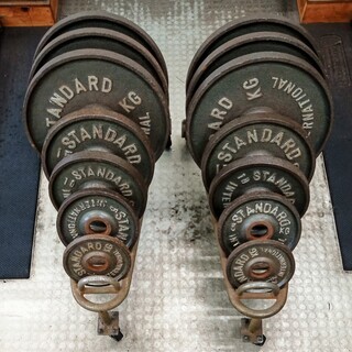 YY バーベルダンベルプレート フルセット & プレートラック