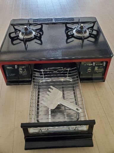 パロマ ガステーブル 水無し両面焼き 59cm プロパンガス(LPG) 左強火 