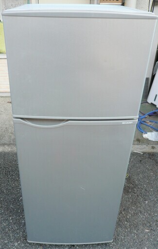 ☆シャープ SHARP SJ-H12B 118L 2ドアノンフロン冷凍冷蔵庫◆2016年製・耐熱100℃のトップテーブル