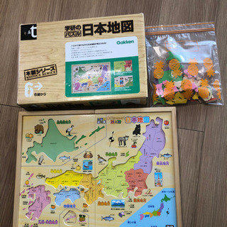 値下　学研のパズル　日本地図　木製シリーズ