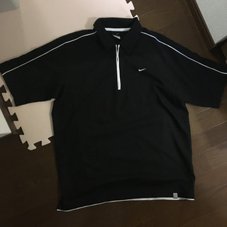 NIKE DRI-FIT ポロシャツ L 黒×白