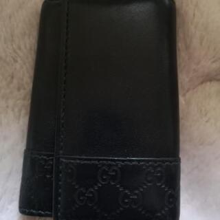 グッチGUCCI　ラウンドファスナー長財布+キーケース　ミストラル　マイクログッチ　シマレザー　男女兼用　状態良好
