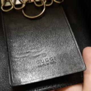 グッチGUCCI　ラウンドファスナー長財布+キーケース　ミストラル　マイクログッチ　シマレザー　男女兼用　状態良好