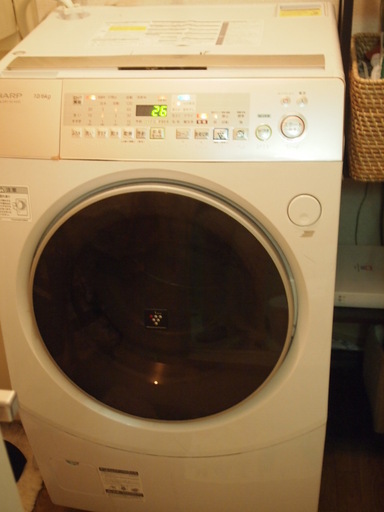 シャープ　ドラム式洗濯機　10/6ｋｇ　プラズマクラスター　ES-V530　２０１２年製