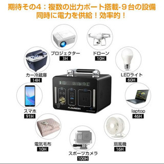 FLOUREON 500Wh/140400mAh ポータブル電源【新品・未使用