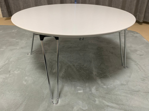 ニトリ 折りたたみ 白丸テーブル きゃ 荻窪のテーブル 座卓 ローテーブル の中古あげます 譲ります ジモティーで不用品の処分