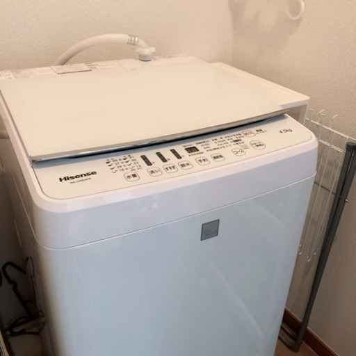 洗濯機 4.5kg 2017年製 室内使用