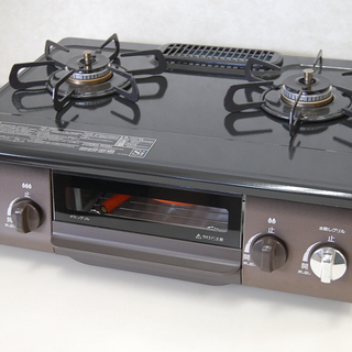 美品 19年製 LPガステーブル 手前表面ブラウン 左強火 片面水無しグリル 2口 ガスコンロ パロマ 新生活 一人暮らし☆ PayPay(ペイペイ)決済可能 ☆ 札幌市 清田区 平岡