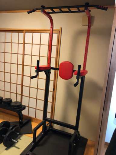 ができます 懸垂マシン強化版➕可変式ダンベル24kg×2個セット自宅で ...