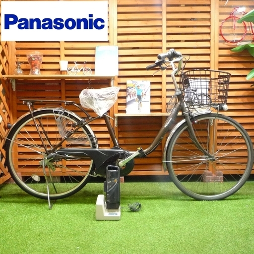 電動自転車 26インチ パナソニック ViVi TX 新基準 大容量8Ah 中古 バックライト付き手元スイッチ 14年モデル スタンダードモデル