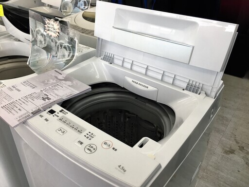東芝4.5K洗濯機　2018年製！！！ステンレス　分解クリーニング済み！！！
