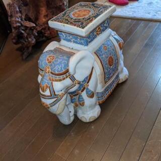 ◆象◆ 置物 陶器 オブジェ 花台