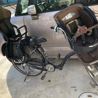 お話中【福岡市西区】プチママン 子供乗せ自転車 非電動 20インチ ブラウン